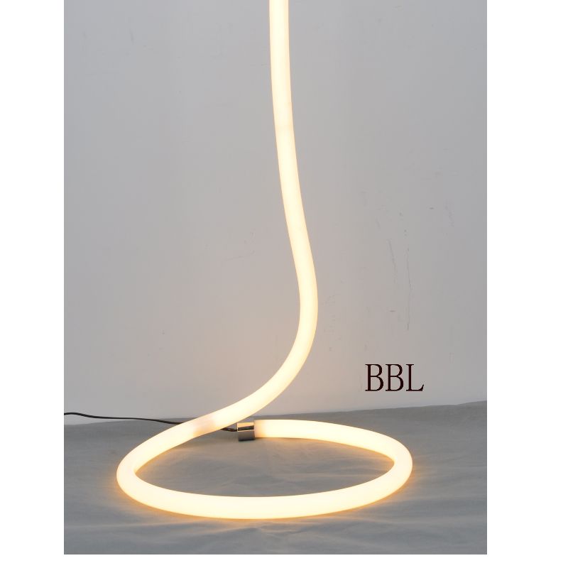 โคมไฟตั้งพื้น LED พร้อมหลอดอะครีลิควงกลม
